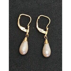 Franz Breuning 14K Gold Wire Leverback Drop Earrings Rolled Gold Plate W Germany